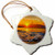 3dRose orn_80750_1 Sunset on Bali Indonesia Snowflake Porcelain Ornament, 3-Inch