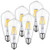 LED Edison Bulb Dimmable Vintage Light Bulbs 2700k Warm White 60W Equivalent E26 Edison Bulb 6-Pack by LUXON