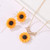 Sunflower Necklace and Earring Set, Sunflower Pearl Resin Boho Long Drop Handmade Pendant Necklace Choker with Sunflower Resin Earrings Sets for Women Girls Sunflower Necklace and Earring Set, Sunflower Pearl Resin Boho Long Drop Handmade Pendant Necklace Choker with Sunflower Resin Earrings Sets for Women Girls