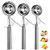 YOSTAR Ice Cream Scoop Stainless Steel, Cookie Scoop Set, 3 PCS Ice Cream Scoop Trigger Release Include Large-Medium-Small Size, 18/8 Stainless Steel Cookie Scoop, Melon Scoop (Heavy Duty Set of 3)