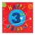 Amscan Blast Off Luncheon Napkins 3rd Birthday, 16 Count