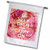 3dRose fl_7629_1 Pink Abstract Keep Calm Digital Art by Angelandspot Garden Flag, 12 by 18-Inch