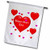3dRose fl_11616_1 Hearts "Happy Heart Day, Valentine" Light Background Garden Flag, 12 by 18-Inch, Red/Pink