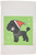 3dRose fl_13766_1 Cute Black Poodle Green Paw Background with Santa Hat Garden Flag, 12 by 18-Inch