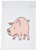 3dRose fl_48233_1 Cute Cartoon Pink Pig Garden Flag, 12 by 18-Inch
