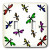 3dRose lsp_6116_2 Dancing Rainbow Dragonflies Print Double Toggle Switch Multicolor