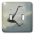 3dRose lsp_7348_2"Blue Heron Reflects" Double Toggle Switch Multicolor