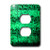 3dRose lsp_5872_6 Musical Interlude In Green Blue 2 Plug Outlet Cover Multicolored