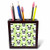 3dRose ph_26432_1 Cute Panda Bear with Lime Green Polka Dots-Tile Pen Holder, 5-Inch