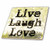 3dRose ct_27986_2 Earth Yellow Live Laugh Love Inspiration-Ceramic Tile, 6-Inch