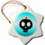 3dRose LLC orn_11927_1 Nurse Skull Snowflake Porcelain Hanging Ornament, 3-Inch