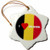 3dRose orn_55207_1 I Love Belgium Snowflake Porcelain Ornament, 3-Inch