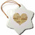 3dRose orn_110495_1 You are My Sunshine Heart Inspirational Art Snowflake Porcelain Ornament, 3-Inch