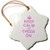 3dRose orn_157697_1 Keep Calm and Cheer-On Gift for Cheerleaders Pink Fun Funny Humor Humorous Snowflake Ornament, Porcelain, 3-Inch