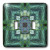 3dRose lsp_6726_2 Irish Earth Cross Double Toggle Switch Multicolor