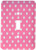 3dRose LLC lsp_20403_1 Pink and White Polka Dot Print - Single Toggle Switch