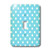 3dRose lsp_20405_1 Blue And White Polka Dot Print Single Toggle Switch