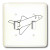 3dRose lsp_21441_2 Space Shuttle Rocket Outline Art Drawing Double Toggle Switch