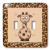 3dRose LLC lsp_21786_2 Giraffe with Giraffe Print, Double Toggle Switch