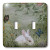 3dRose LLC lsp_44347_2 Bunny Rabbit in Grass with Butterflies Flying Nearby, Double Toggle Switch