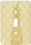 3dRose LSP_57288_1 Tropical Pineapple-Fruits-Checkered Art Single Toggle Switch, Yellow