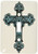 3dRose lsp_78342_1 Turquoise Decorative Religious Cross Single Toggle Switch