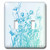 3dRose lsp_79219_2 Vintage Floral Double Toggle Switch Aqua
