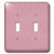 3dRose LLC lsp_99266_2 Textured Look Salmon Pink Solid Color Double Toggle Switch
