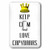 3dRose lsp_120975_1 Gold Crown Keep Calm and Love Capybaras Single Toggle Switch