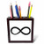 3dRose ph_41795_1 Drawn Infinity Symbol 'Black' Tile Pen Holder, 5-Inch