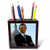 3dRose ph_43733_1 Close Up Portrait of Pres Obama Front of Capital-Tile Pen Holder, 5-Inch