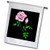 3dRose fl_11672_1 This Artwork Features a Pretty Pink Rose with Rosebud Design and Green Leaves on a Dark Background Garden Flag, 12 by 18-Inch