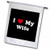 3dRose fl_16583_1 I Love My Wife Garden Flag, 12 by 18-Inch