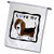 3dRose fl_35540_1 Garden Flag, 12 by 18-Inch, I Love My Basset Hound-Blue Heart