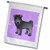 3dRose fl_47616_1 Cute Chinese Shar Pei Blue Coat Purple Paw Prints Garden Flag, 12 by 18-Inch