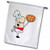 3dRose fl_118655_1 Funny Cartoon Pizza Pie Chef Garden Flag, 12 by 18"