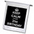 3dRose fl_163842_1 Keep Calm its My 21st Birthday. Happy 21st Birthday. Black Garden Flag, 12 by 18-Inch