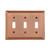 Amerelle 84TTTAC Steps Cast Metal Triple Toggle Wallplate, Antique Copper