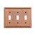 Amerelle 84TTTAC Steps Cast Metal Triple Toggle Wallplate, Antique Copper