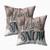 Shorping Christmas Zippered Pillow Covers Pillowcases 18x18Inch 2 Pack it Snow Christmas Holiday Winter Decorative Throw Pillow Cover Pillow Cases Cushion Cover for Home Sofa Bedding
