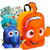 Finding Nemo Mini Backpack Set with Insulated Dory Lunch Bag and Finding Dory Stickers