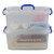 Morcte 9 Liter Clear Latching Box, Plastic Storage Bin with Handle, 2-Pack
