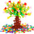 bodolo 750Pcs Snowflakes Building Blocks Set Interlocking Plastic Disc Set Kids Boys Girls Educational Construction STEM Toys