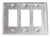 Monarch Abode 18015 Triple Rocker Wall Plate, Satin Nickel