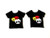 Tyga_Thai Brand Set 2 pcs. Mini Black T- Shirt Skull Cute Cartoon Logo Jacket T-Shirt Sew Iron on Embroidered Applique Badge Sign Patch Clothing etc. (Iron-Shirt-Skull-BK)
