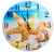 Shell Glass Wall Clock New 13"X 13" Home Wall Decor Coastal Nautical Beach