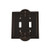 Nostalgic Warehouse 719639 Meadows Switch Plate with Double Toggle, Timeless Bronze