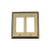 Nostalgic Warehouse 719738 Deco Switch Plate with Double Rocker, Antique Brass