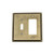 Nostalgic Warehouse 719754 Rope Switch Plate with Toggle and Rocker, Antique Brass