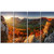 Designart Autumn Mountains Panorama-Photo Canvas Art Print-48x28-4 Panels, 28'' H x 48'' W x 1'' D 4P, Red